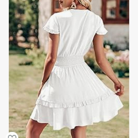 Pretty Garden Front Tie Smocked Chiffon Layered Skater Dress - Picture 2 of 15